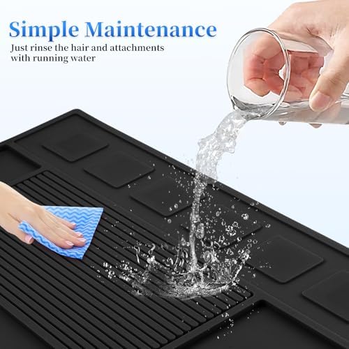 Magnetic Barber Mat for Clippers, Station Organizer with 6 Magnets - Image 5