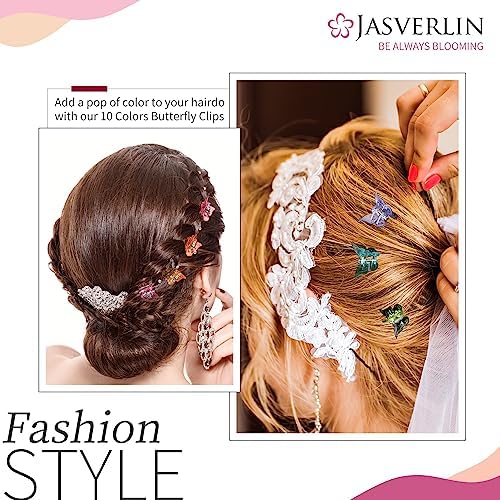 JASVERLIN Gradient Mini Butterfly Hair Claw Clips, Y2K Accessories 50 Pcs - Image 5