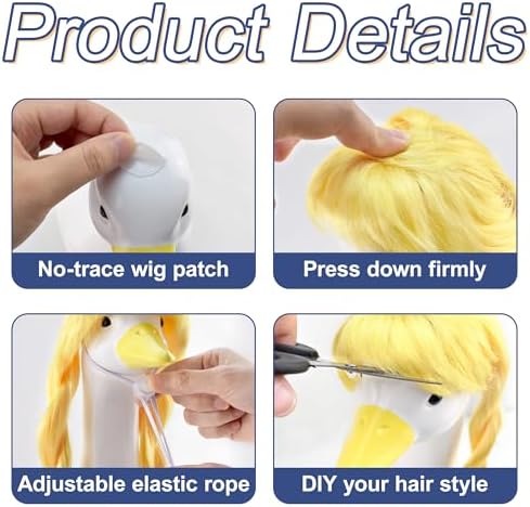 Graduation Porch Goose Accessories with Blonde Wig and Cap, 4-Piece - Image 6