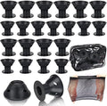 JANYUN 40 Pcs Black Silicone Hair Rollers,Heatless Hair Styling Tools by JANYUN