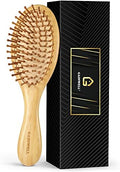 GAINWELL Bamboo Hair Brush for Hair Growth, Natural Bamboo Bristles Detangling Wooden Paddle Hairbrush for Massaging Scalp, for Women Men and Kids, for All Hair Types, with Ergonomic Handle by GAINWELL