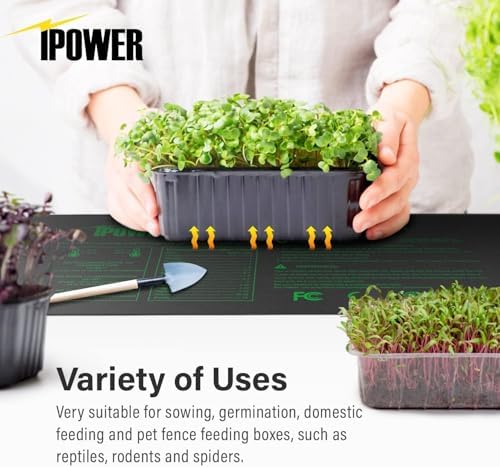 iPower 48"x20.75" Seedling Heat Mat with Temperature Adjustable Knob, Warm Waterproof Plant Heating Pad, for Germination, Breeding, Brewing - Image 5