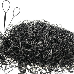Elastic Hair Rubber Bands 2000 PCS Soft Ponytail Elastics Holders Small Hair Ties for Blond Kids Baby Girls Toddler Infants Hair No Crease Damage No Hurt Thin Easy to dismantle Mini TPU Hair Tie Black by Unknown