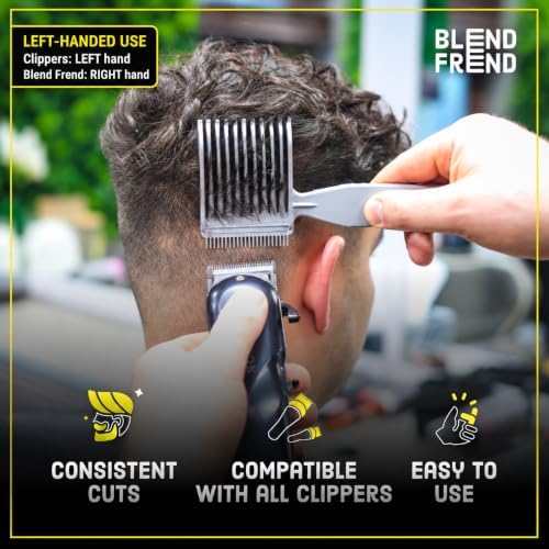 Blend Frend Original Hair Clipper Comb Left Handed – Grade 1 (3mm) | Perfect Blending Comb for Home Users & Novice Barbers | Fits All Clipper Brands | UK-Made - Image 5