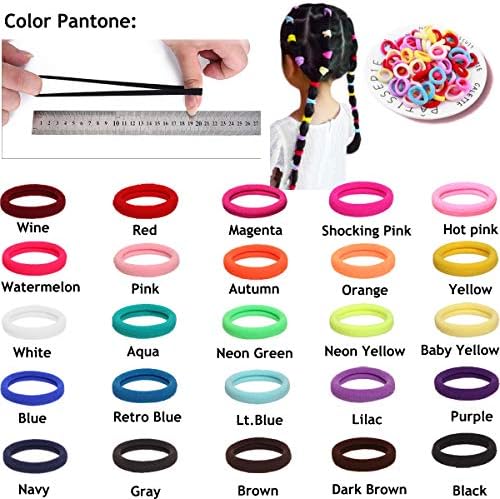 CÉLLOT 100PCS Elastic Hair Ties, 4cm Diameter Seamless Nylon Bands, Normal Ponytail Holders for Women & Children - Image 4