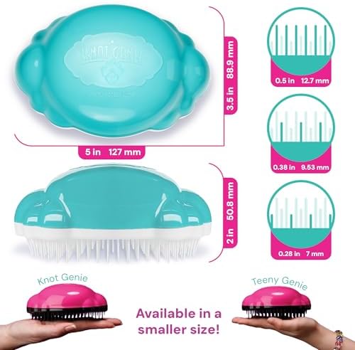 Knot Genie Detangling Hair Brush for Kids (Lilac Loveliness) | Original Full Size | Perfect for Curly Hair, Gently Separate Tangles, Leaves Hair Smooth & Shiny | The Pain Free Knot Detangler - Image 6