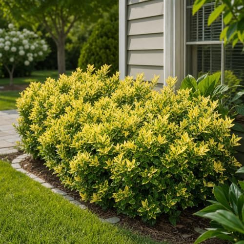 Ligustrum Japonicum 'Howardi' - 10 Live Plants - Evergreen Privacy Hedge Yellow Tip Shrub - Image 4
