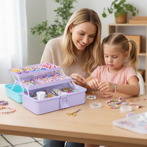 Tackle Box, 3-Layer Craft Sewing Medicine Art Hair Nails Tool Organizer - Image 7