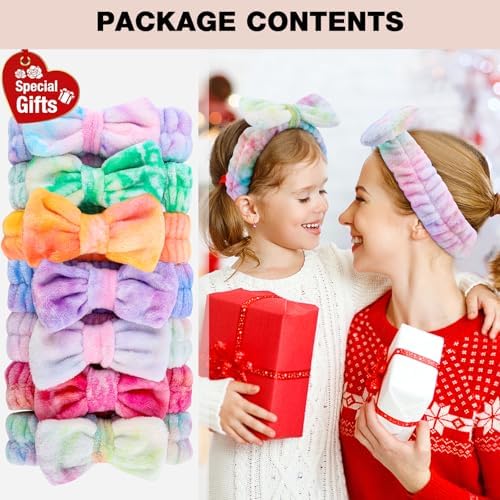 YOOVR 7pcs Spa Headband, Stocking Stuffers for Teen Girls Women (Tie-dyed) - Image 3