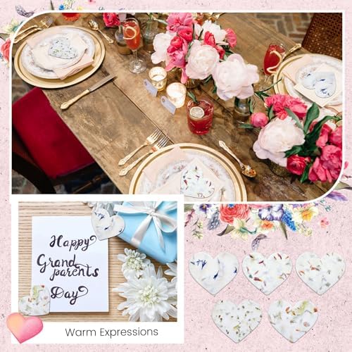 Dunzoom 50 Pcs Plantable Seed Paper Tags Wildflower,Heart - Image 6