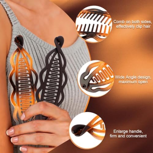 6.69" Large Flat Banana Clip for Thick Heavy Curly Clean Hairstyles - Image 7