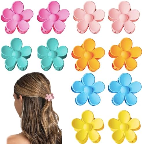 12 Pcs Colorful Mini Hair Claw Small Hair Clips for Women Kids Girls, 1.37 Inch Tiny hair clips Jaw Clips Clamps Nonslip Clip/Hair Accessories, Assorted Colors(6 Colors) by YosaiHom