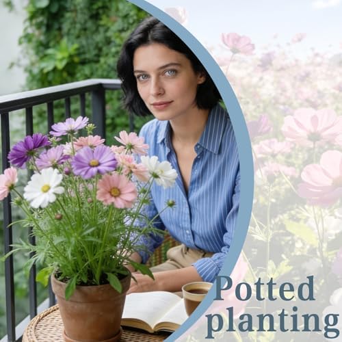 Cosmos Flower Seeds to Plant Outside, 500 Annual Flower Seeds, Easy Grow - Image 4