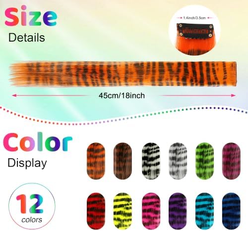 Colored Hair Extensions Clip in, Raccoon Tail for Kids Girls and Women Gift - Image 2
