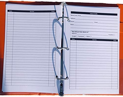 Stylist Binder Insert Cards, Salon Client Profile Cards (100 Pack, 5.5" X 8.5") Client Record Book Hair Stylist, Hairstylist Essentials, Color Formula a5 binder inserts, Made in USA - Image 3