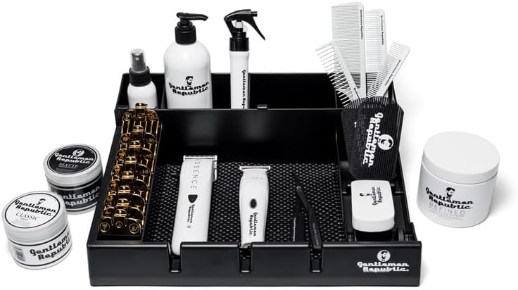 Gentlemen Republic Barber Station Organizer - Multi-Compartment, Black - Image 6