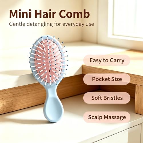 12 pcs Mini Hair Brush,Travel Detangling Brush - Image 6