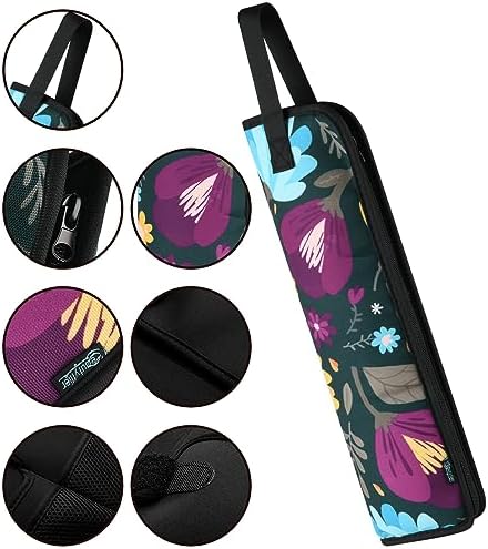 Beautyflier Universal Curling Iron Travel Bag, Canvas Heat-Resistant Curling & Flat Iron Holder Tote Bag, Hot Curling Iron Holder for Hair Tools Travel Case or Daily Use (Color Flower) - Image 6