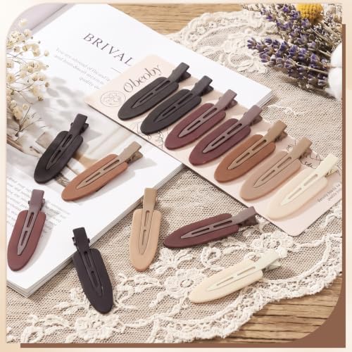 14 Pcs No Crease No Bend Hair Clips for Women Girls, 2.36 Inch Makeup Small Flat Hair Clip for Styling Thin Short Bangs, Cute Barrettes Accessories Hair Pins for Curls Gifts (Natural Colors) - Image 5