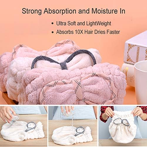 Jseng Large Microfiber Hair Drying Towel Cap, Extreme Soft & Ultra Absorbent, Fast Drying Hair Towels Shower Cap for Women - Image 5