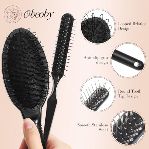 obeoby Wig Stand and Wig Brush Comb Set for Human and Synthetic Hair - Image 3