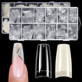 Krofaue 1008PCS French Nail Tips, Clear & Natural Flexible Gel, 12 Sizes by krofaue