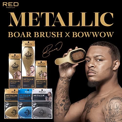 RED Premium Boar Bristles Brush Pocket Wave Bow Wow 360 Wave Tool for Men Medium Hard (Curved Club) - Image 7