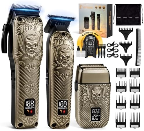 BESTBOMG® Hair Clippers for Men, Clipper, Trimmer & Shaver Set, BS-808DR by BESTBOMG