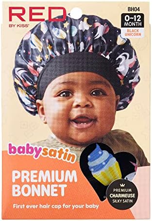 Red by Kiss Baby Satin Bonnet Sleep Caps Hair Wraps Hair Bonnet - Image 3