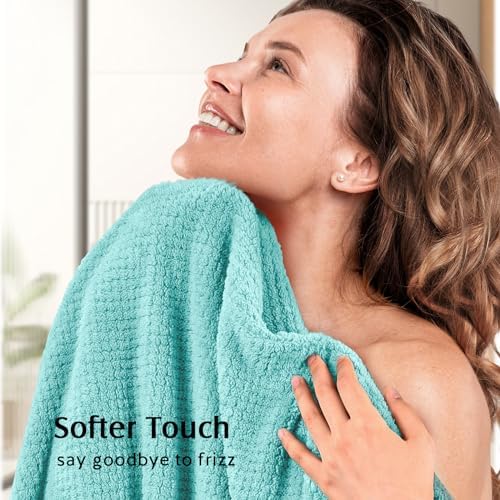 YFONG 2 Pack Large Microfiber Hair Towel Wrap for Women, Quick Dry Turban - Image 3