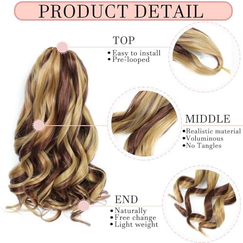 French Curl Braiding Hair Extensions 8 Packs Crochet Braids for Black Women - Image 2
