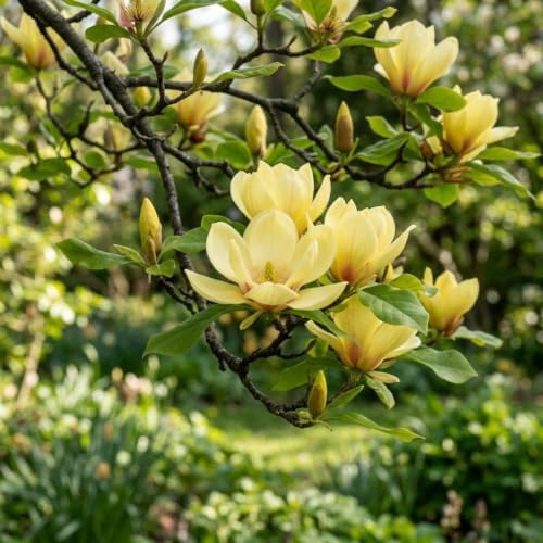 Yellow Magnolia Flower Tree Live Plant, Outdoor Landscape Tree, 2.5'' Pot - Image 5