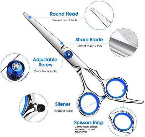 Hair Cutting Scissors Kits, 10 Pcs Stainless Steel Hairdressing Shears Set Professional Thinning Scissors For Barber/Salon/Home/Men/Women/Kids/Adults Shear Sets - Image 3