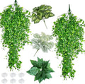 Reptile Plants for Terrarium Hanging Fake Leaves with Suction Cup by Hamiledyi