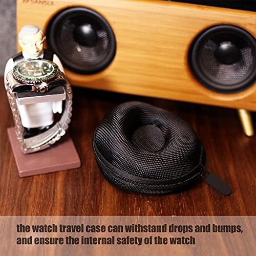 Watch Travel Case for Men and Women Portable Single Watch Storage box and Organizer for Wristwatches and Smart Watches (Black（1 slot）) - Image 5