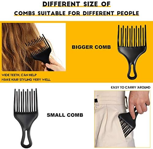 2 Pieces Hair Pick Curly Hair Afro Pick Comb - Image 2