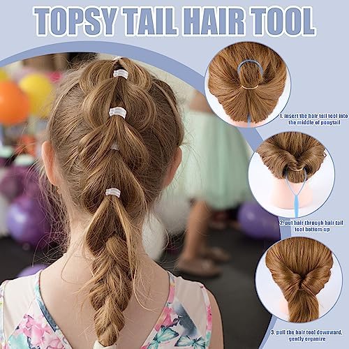 Rubber Bands and Hair Styling Tools Set: 1500 Pcs Elastic Hair Ties with Organizer Box, Baby/Toddler Hair Accessories Gift for Women and Kids - Image 4