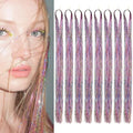 Hair Tinsel 8 Packs 1600 Strands 50 Inch Tinsel Hair Extensions by Sala