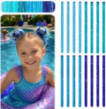 Blue Hair Tinsel Extensions for Girls, Clip in Hair Tinsel Kit by Z-CHARMMY