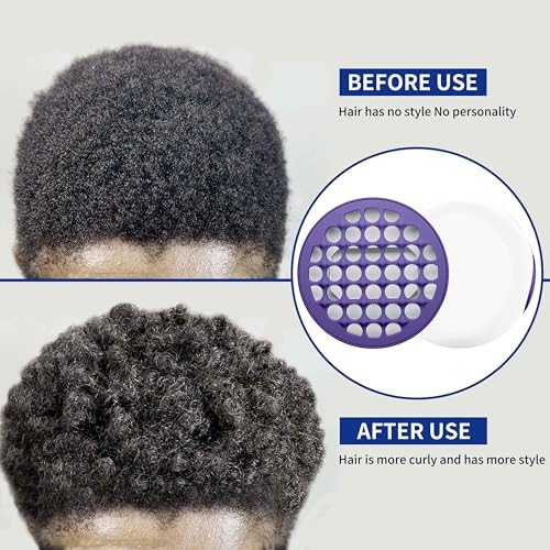 FIABC Silicone Curl Brush,Africa Comb,Magic Curly Hair Brush Twist Hair,Afro Pick,Men Women Boys Girls Wave Curler Tool,1 Set (Purple) - Image 4