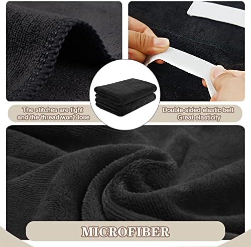 SUNLAND Microfiber Hair Towel 40 X 20 inch 2Pack Black - Image 6
