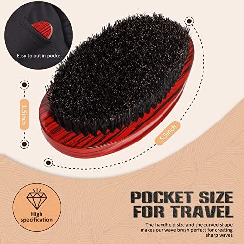 Soft Wave Brush for Men, Boar Bristle 360 Brush for Short Hair & Fresh Cuts - Image 4