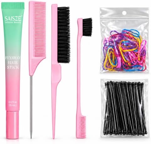 Fly Away Stick for Hair, Slick Back Hair Brush, Hair Ties, Barrettes by saisze