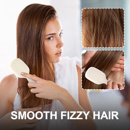 Mini Hair Bursh for Women Men and Kids, Protable Travel Size Hair Brush for Pockets Purses, Mini Detangler Brush for All Hair Types, Small Paddle Brush for Detangling (1 Pack-White) - Image 4