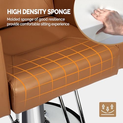 OmySalon Salon Chair for Hair Stylist, Reclining Barber Chair Hairdressing Styling Chair with Adjustable headrest, Beauty Shampoo Barbershop Furniture - Image 5