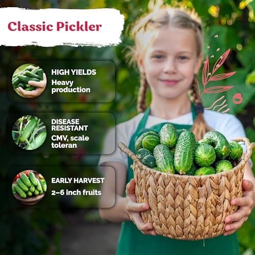 150 Boston Pickling Cucumber Heirloom Vegetable Seeds, Cucumis Sativus - Image 4
