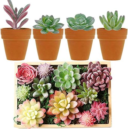 Augshy Artificial Succulents, 16 Pack Fake Succulents Plants Artificial Small Fake Plants Faux Succulents Unpotted for Lotus Landscape Decorative Garden Arrangement Decor - Image 4