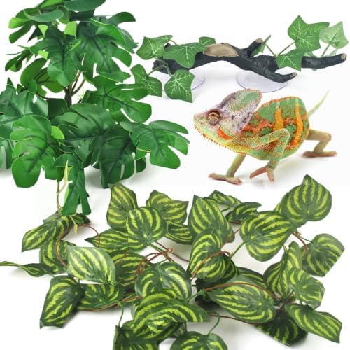 KATUMO 3PCS Reptile Plants, Terrarium Plant Artificial Decor, Fake Plant by KATUMO