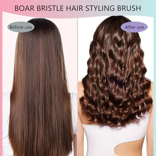Curly hair brush : Curl Defning Brush for Curls Waves Coils Define Volumize Detangle Women Curls Reduce Hair Pulling Frizz Cat ears styling Purple - Image 4