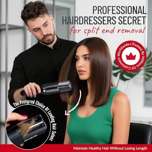 Split-Ender PRO - Professional Hair Trimmer with Charging Station, Automatic Split End Remover for Frizzy, Dry, Damaged, Colored, Broken, Curly, Straight or Bleached Hair Types, Hair Styling Tool - Image 4